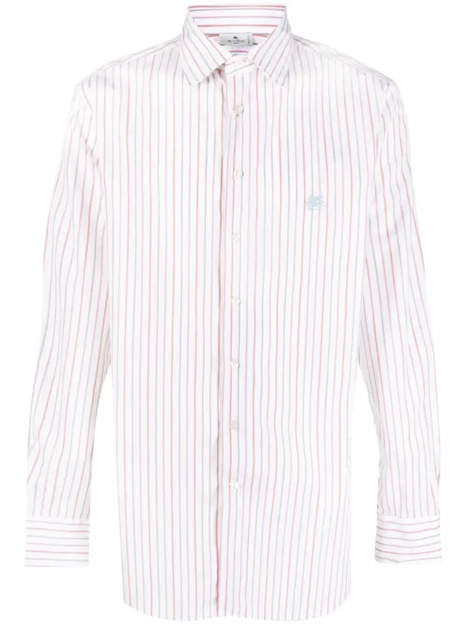 ETRO ETRO ロゴ刺繍ストライプシャツの商品画像