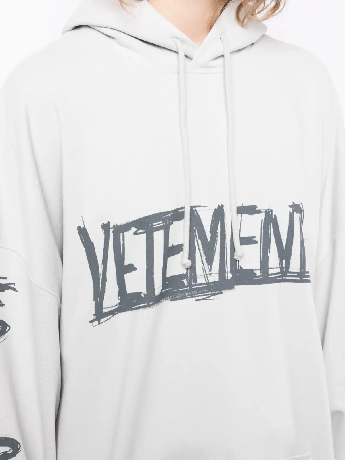VETEMENTS ロゴプリント コットン パーカー - 画像5
