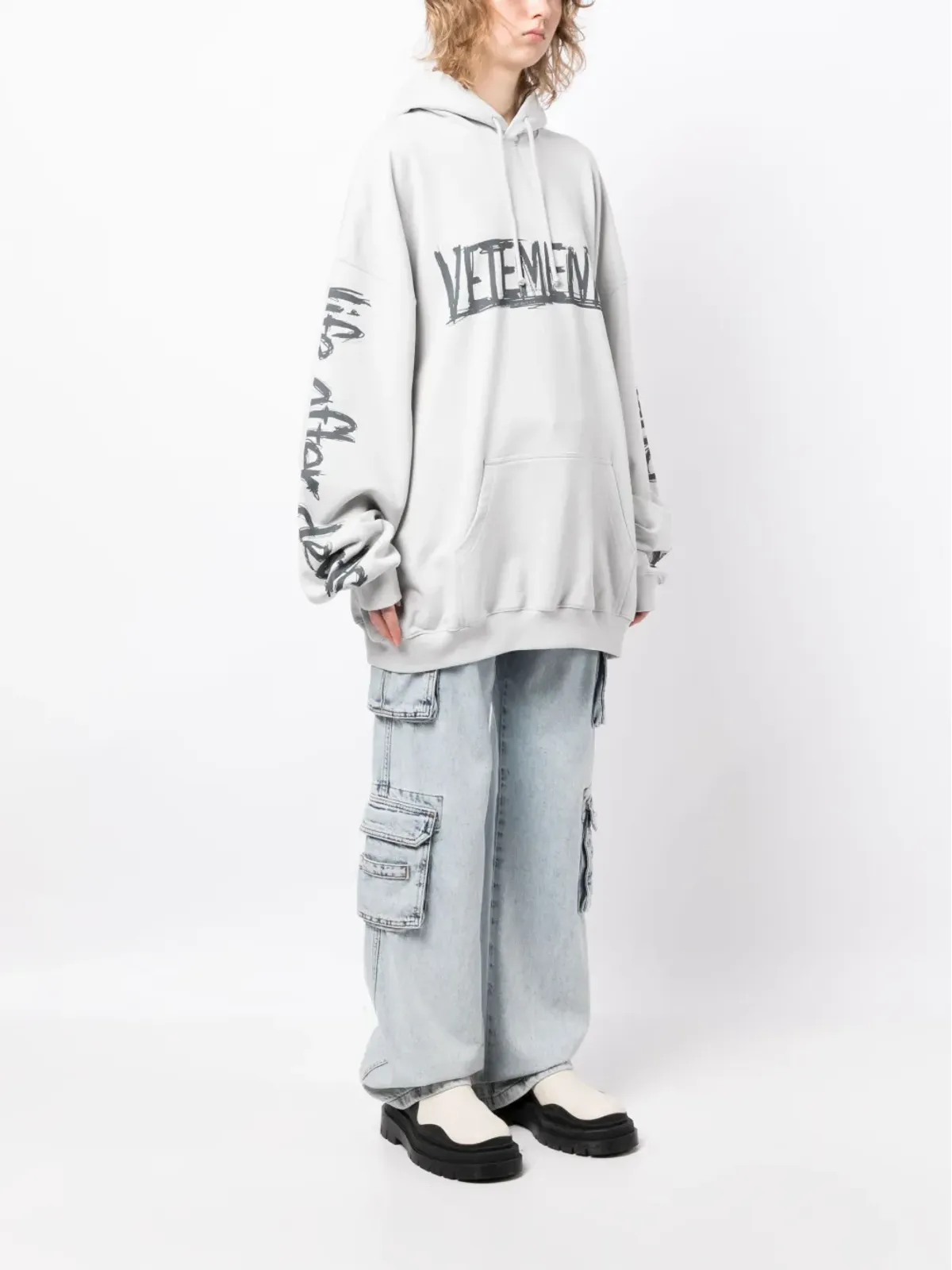 VETEMENTS ロゴプリント コットン パーカー - 画像3