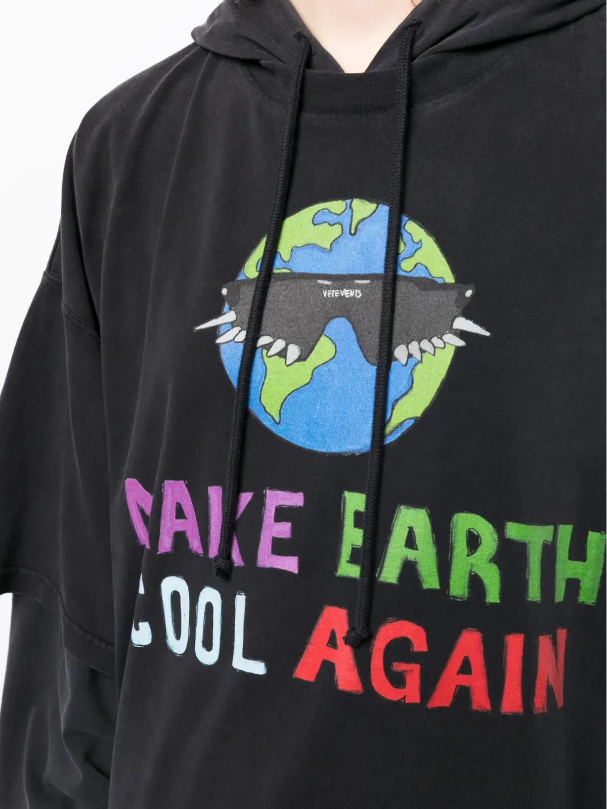 VETEMENTS クールアース コットン フーディー - 画像5