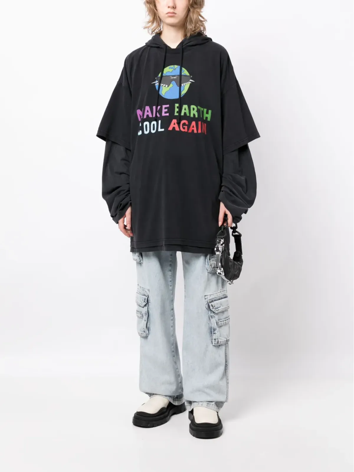 VETEMENTS クールアース コットン フーディー - 画像2