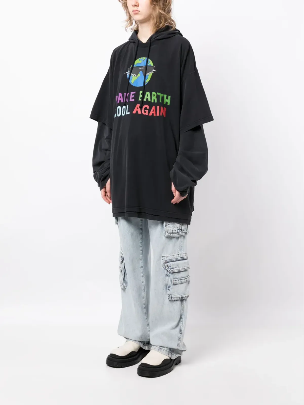VETEMENTS クールアース コットン フーディー - 画像3