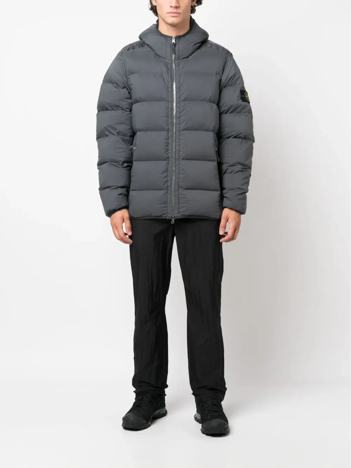 Stone Island フェザー ダウン フード付きコート - 画像2