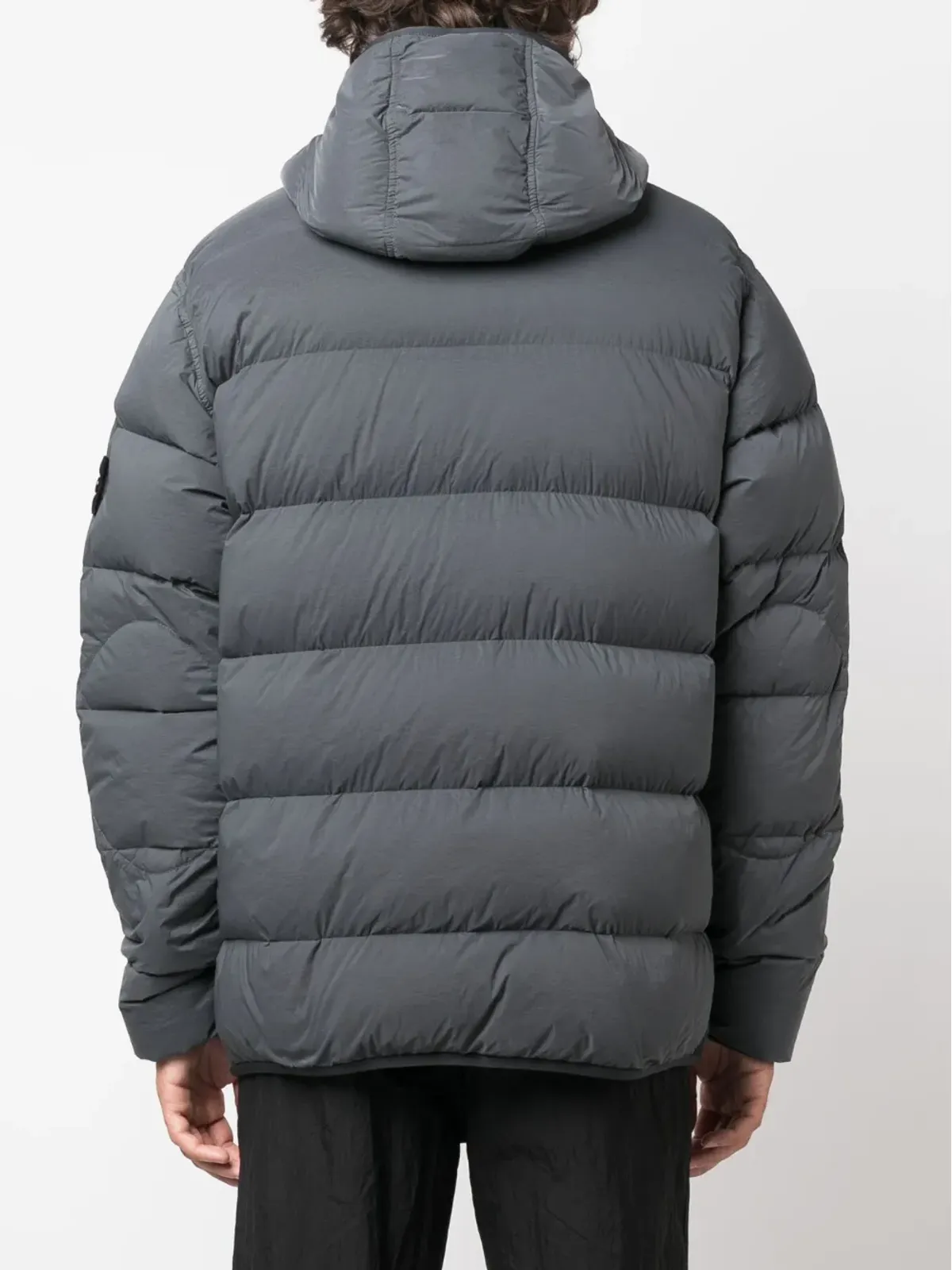 Stone Island フェザー ダウン フード付きコート - 画像4