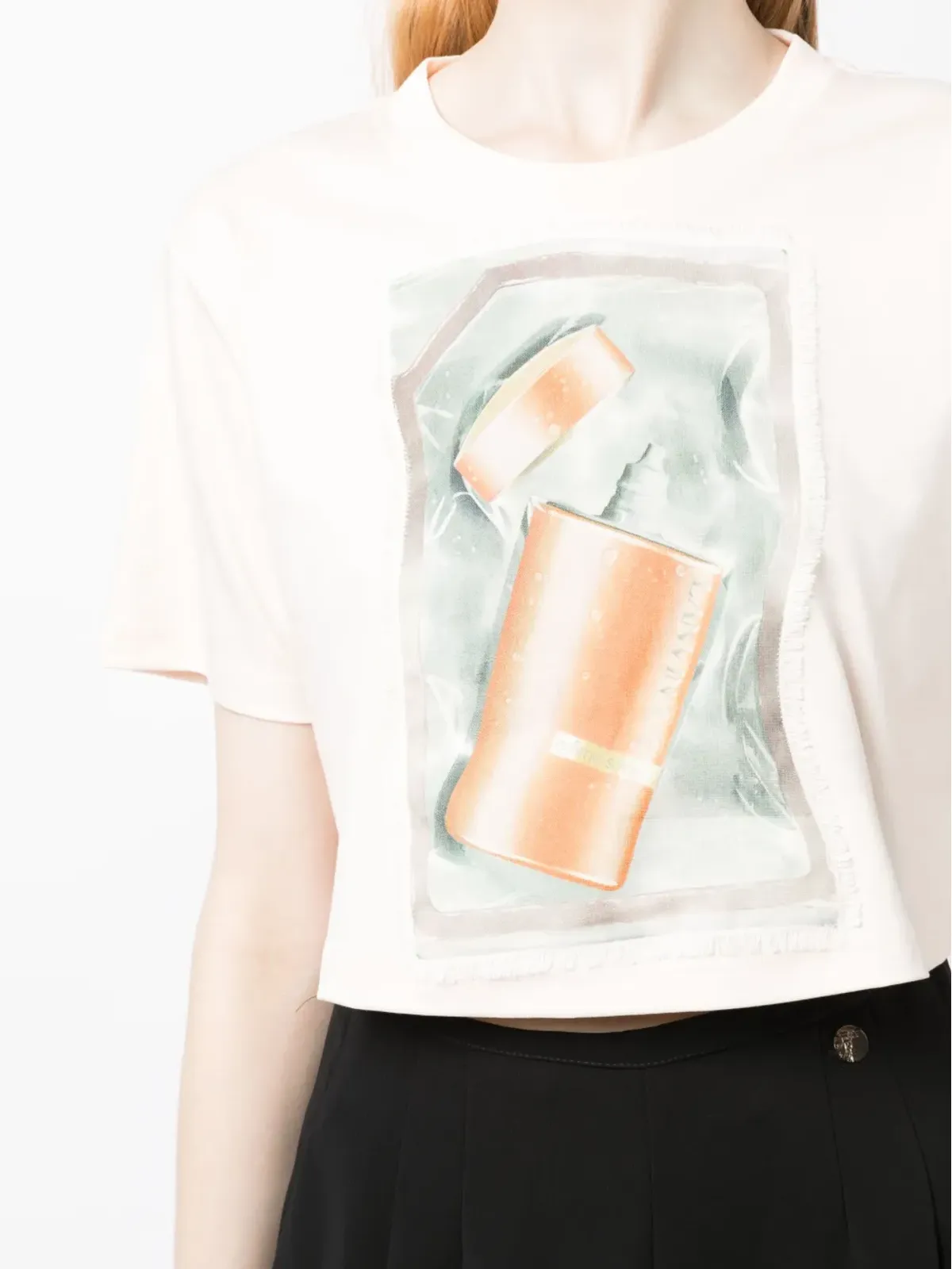 Lanvin スクラッチ＆スニフ クロップドTシャツ - ピンク - 画像5
