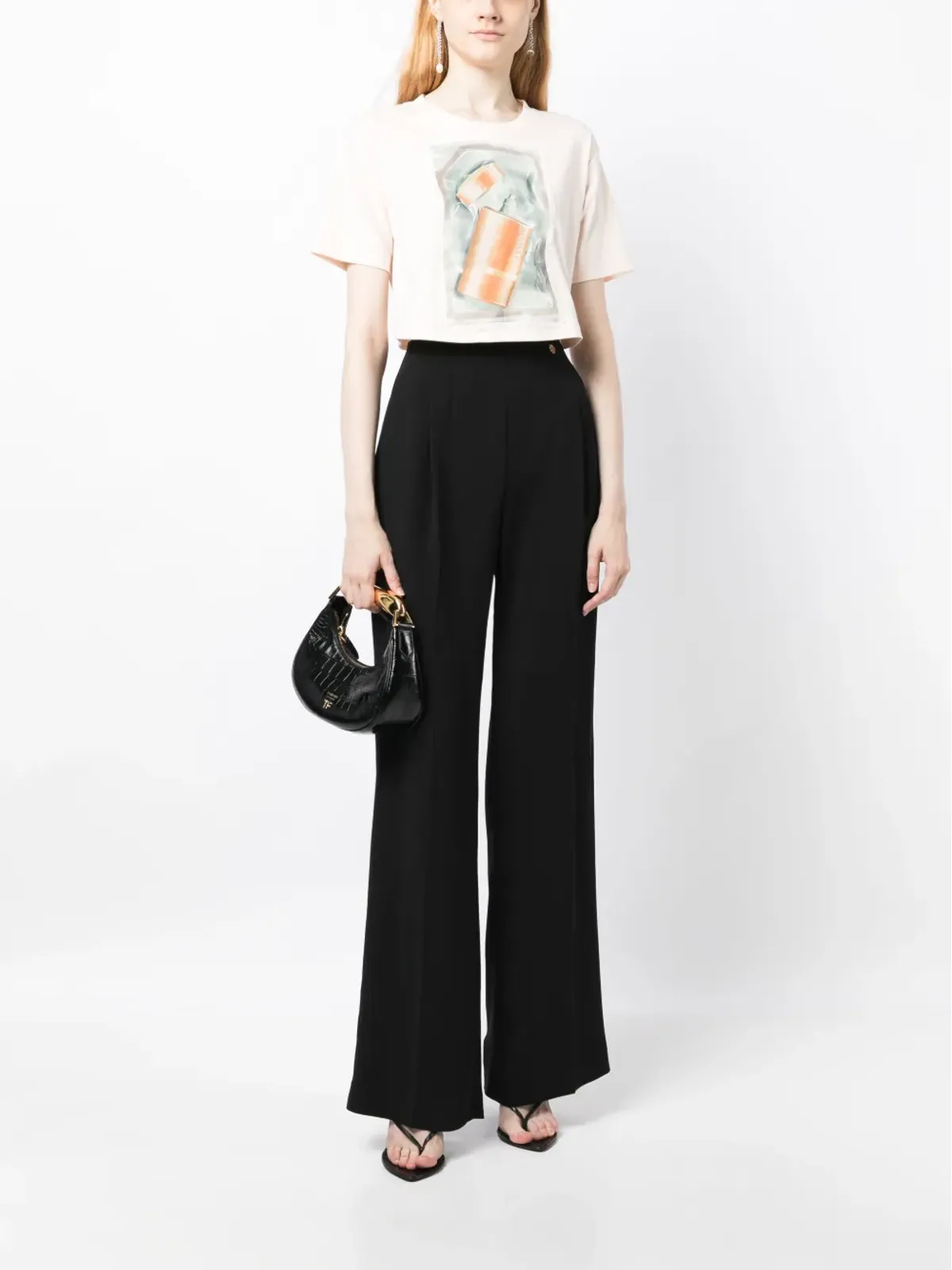 Lanvin スクラッチ＆スニフ クロップドTシャツ - ピンク - 画像2