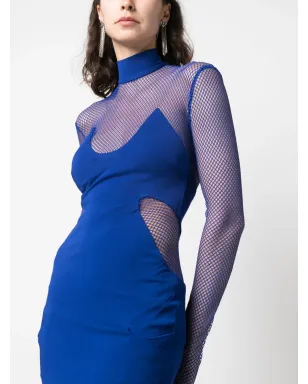 TOM FORD クレープ×メッシュパネル ミニドレス - サムネイル5