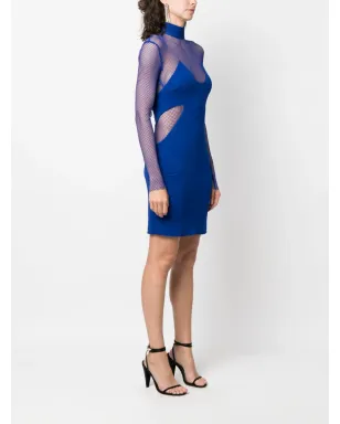 TOM FORD クレープ×メッシュパネル ミニドレス - サムネイル3