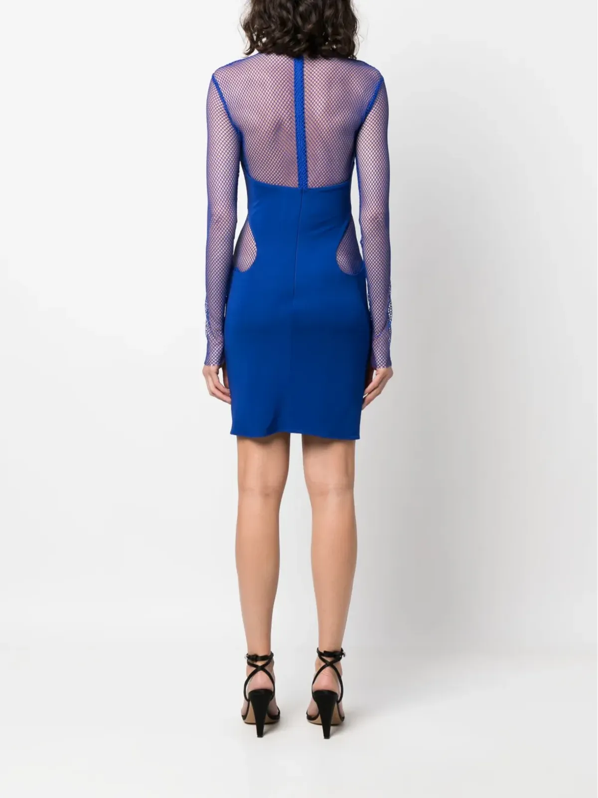 TOM FORD クレープ×メッシュパネル ミニドレス - 画像4