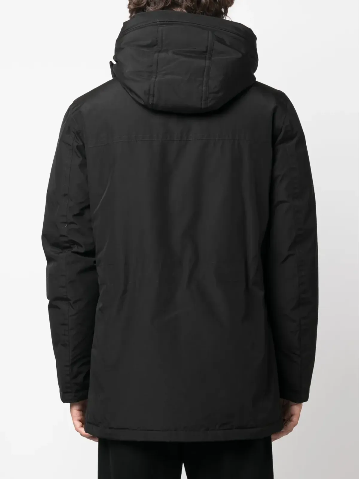 Woolrich パッド入りフード付きコート - ブラック - 画像4