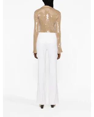 TOM FORD フレア ヴァージンウールパンツ（ホワイト） - サムネイル4