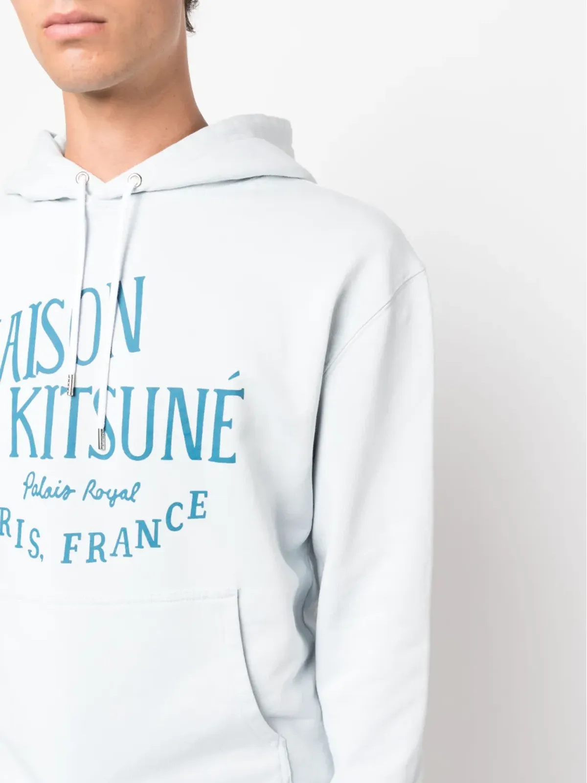 Maison Kitsuné ロゴプリント コットン フーディ - 画像5