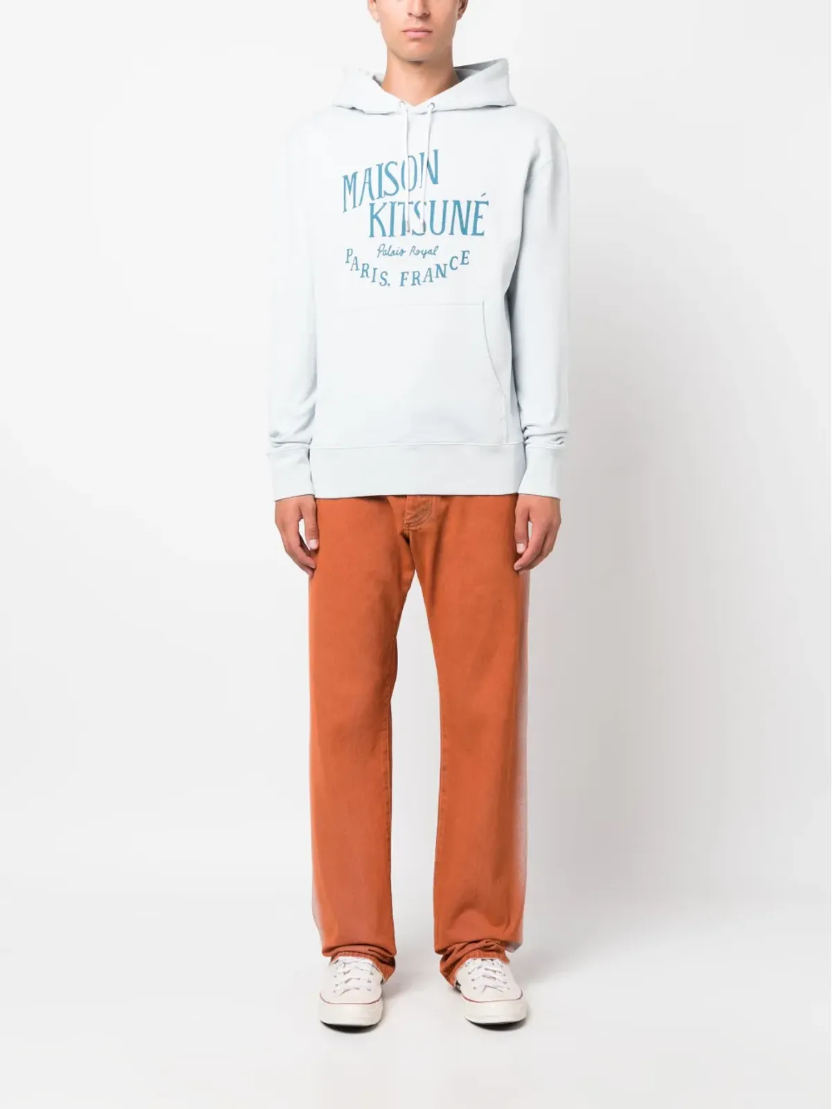 Maison Kitsuné ロゴプリント コットン フーディ - 画像2