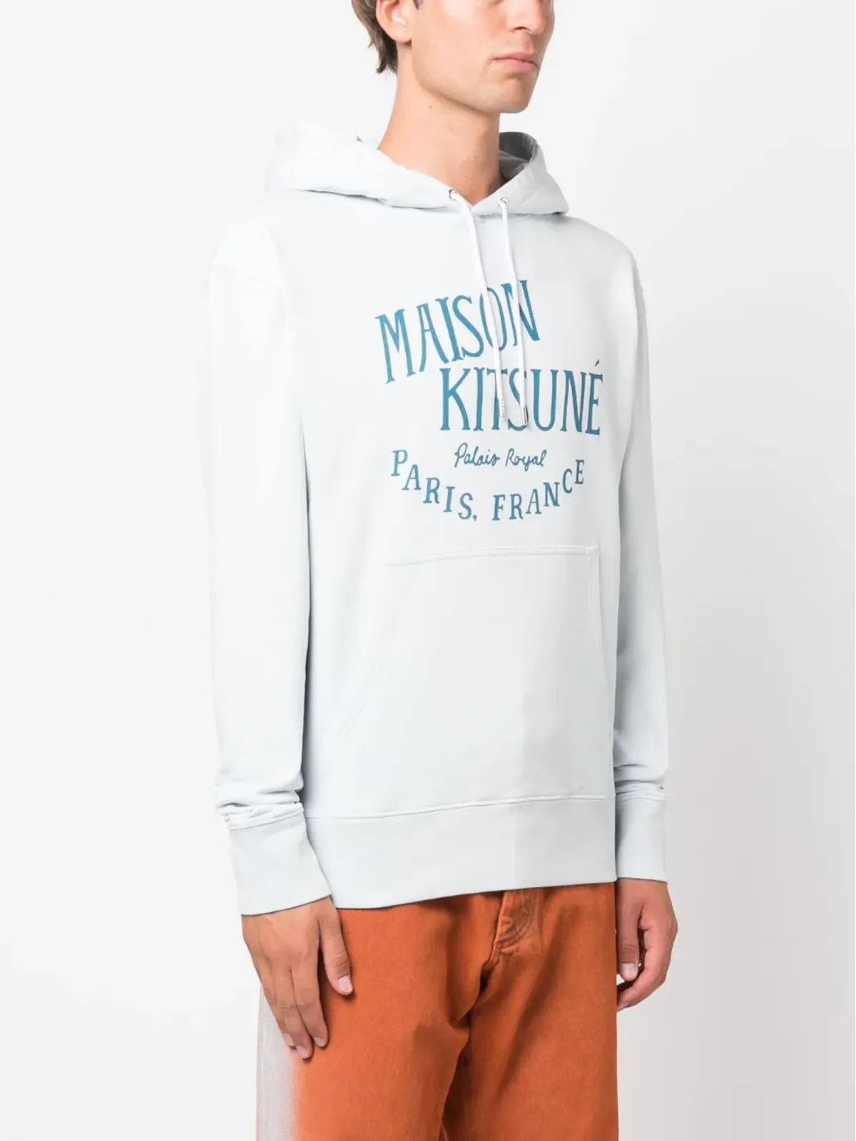 Maison Kitsuné ロゴプリント コットン フーディ - 画像3