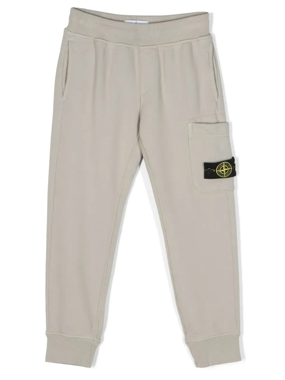 Stone Island Junior Compassモチーフ コットン トラックパンツ - グレー - 画像1