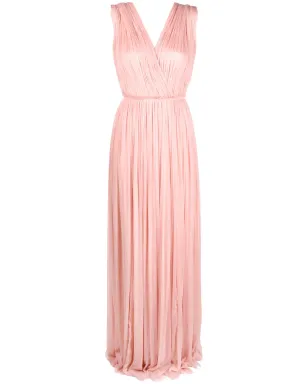 PNK pleated floor-length silk dress - サムネイル1