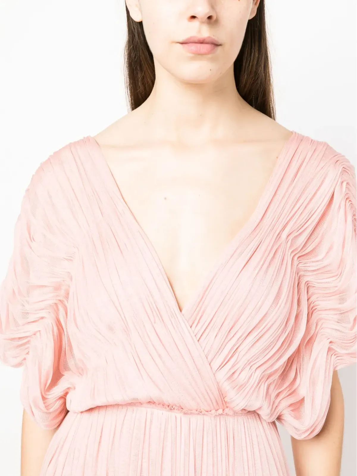 PNK pleated floor-length silk dress - 画像5