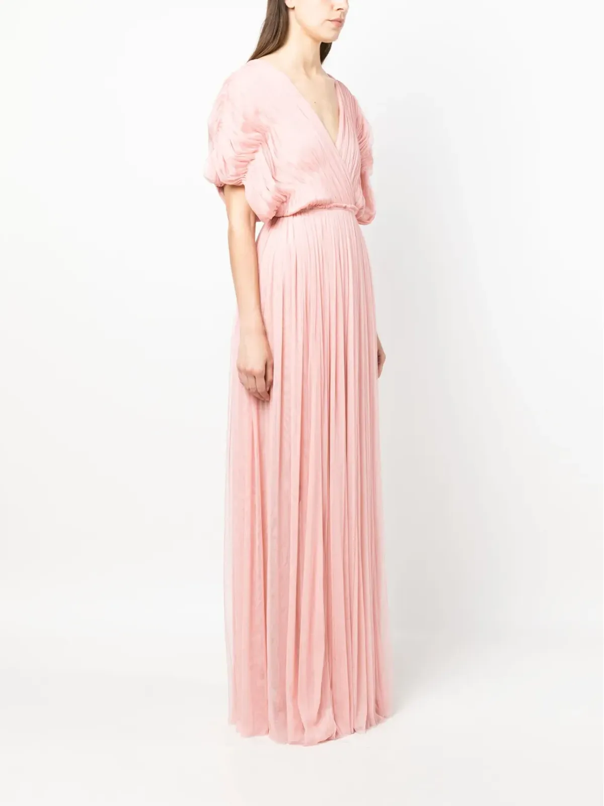 PNK pleated floor-length silk dress - 画像3