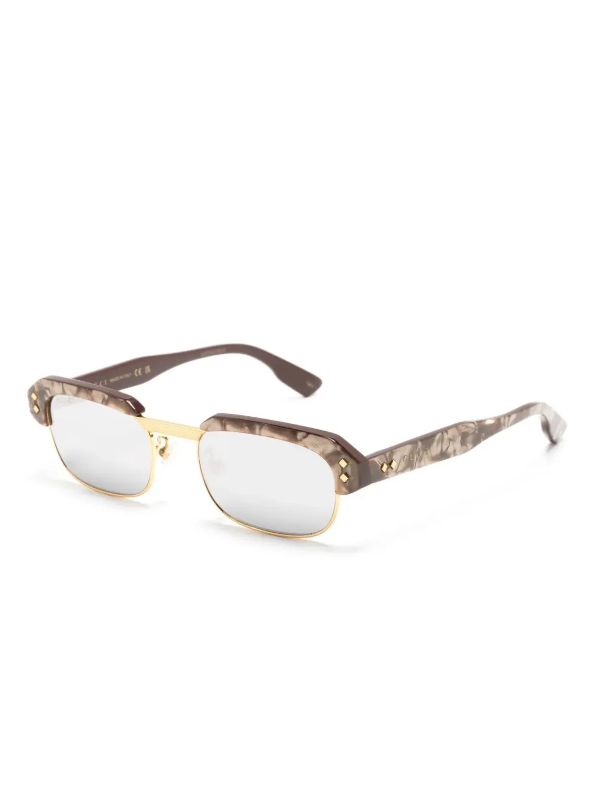 Gucci Eyewear ロゴ入り長方形フレーム サングラス - 画像2