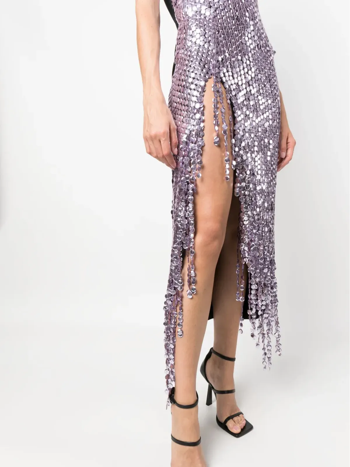 The Attico Avery pailette-embellished midi dress - Purple - 画像5
