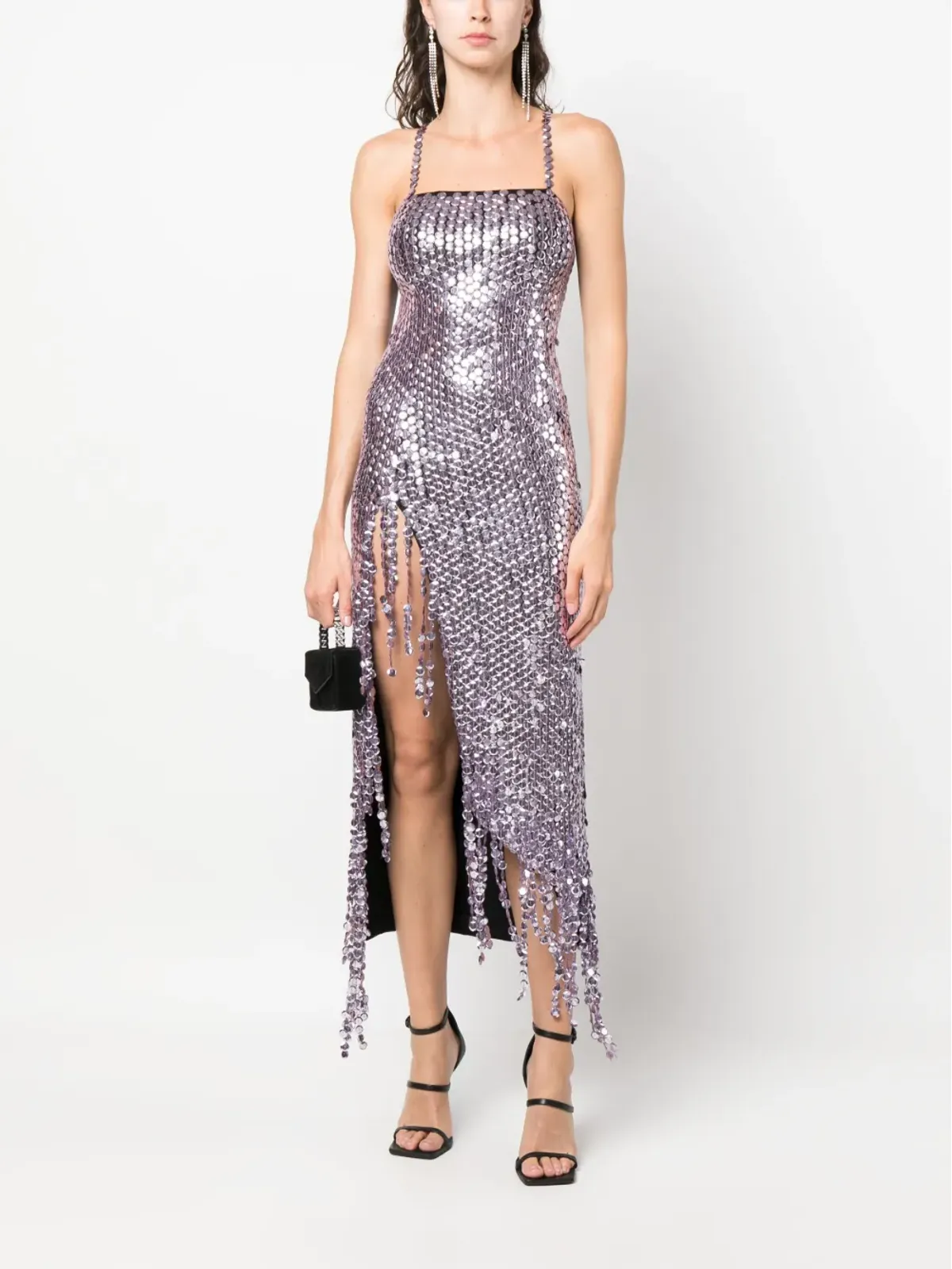 The Attico Avery pailette-embellished midi dress - Purple - 画像2