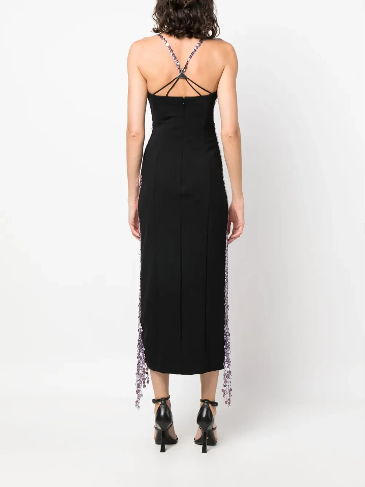 The Attico Avery pailette-embellished midi dress - Purple - 画像4