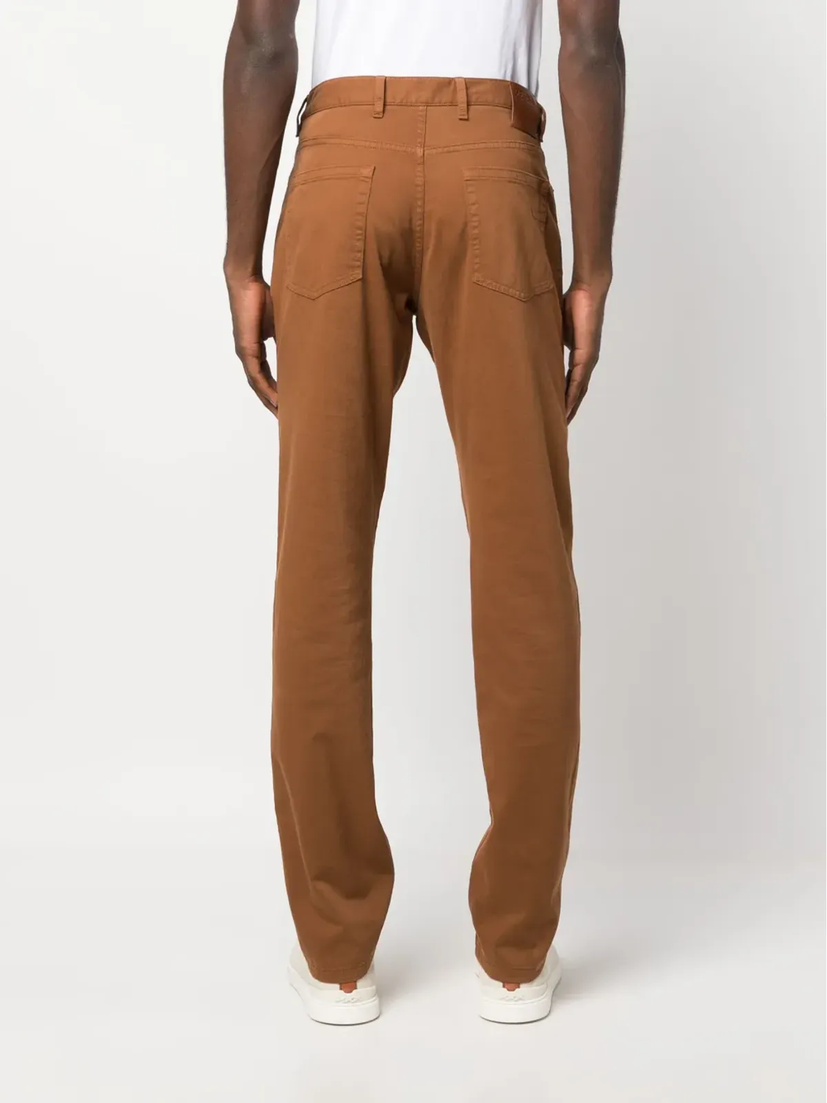 Zegna ロッチア ミッドライズ ストレートパンツ - ブラウン - 画像4