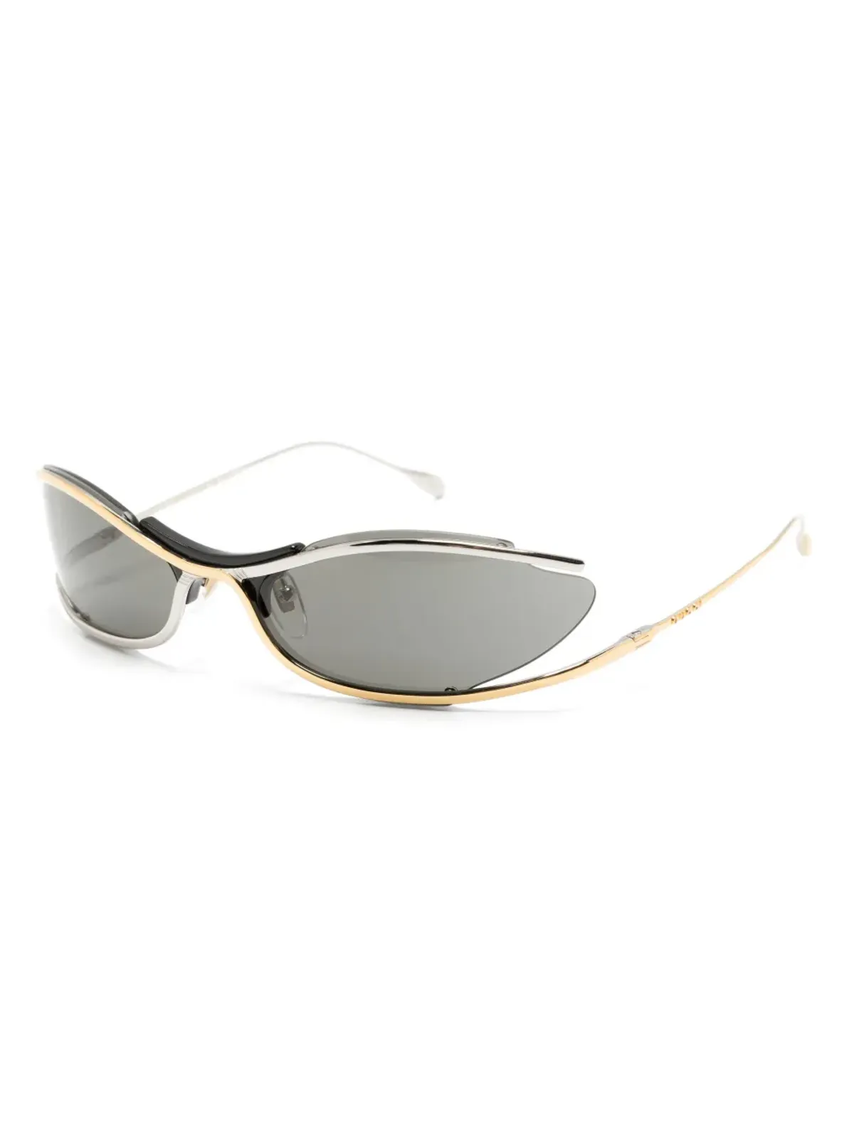 Gucci Eyewear ロゴ刻印オーバルフレームサングラス - 画像2