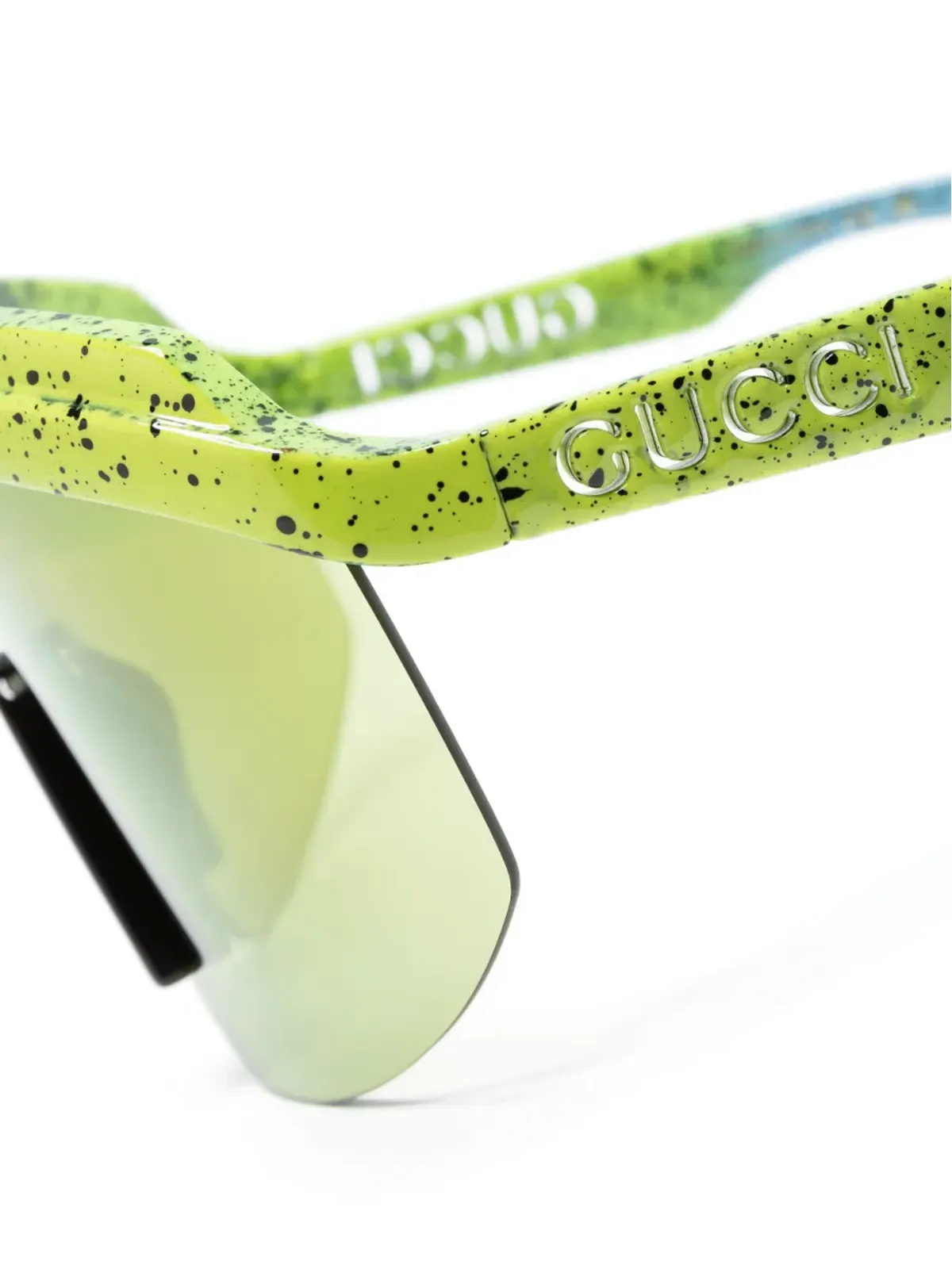 Gucci Eyewear オーバーサイズフレーム ロゴエンボス サングラス - 画像3