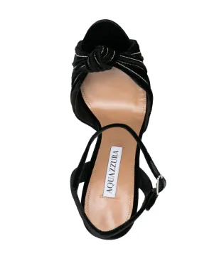Aquazzura アトリエ Plateau ベルベットパンプス ブラック - サムネイル4