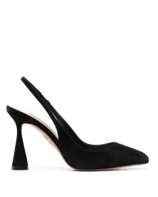 Aquazzura Amore スエードパンプス - ブラック - サムネイル1
