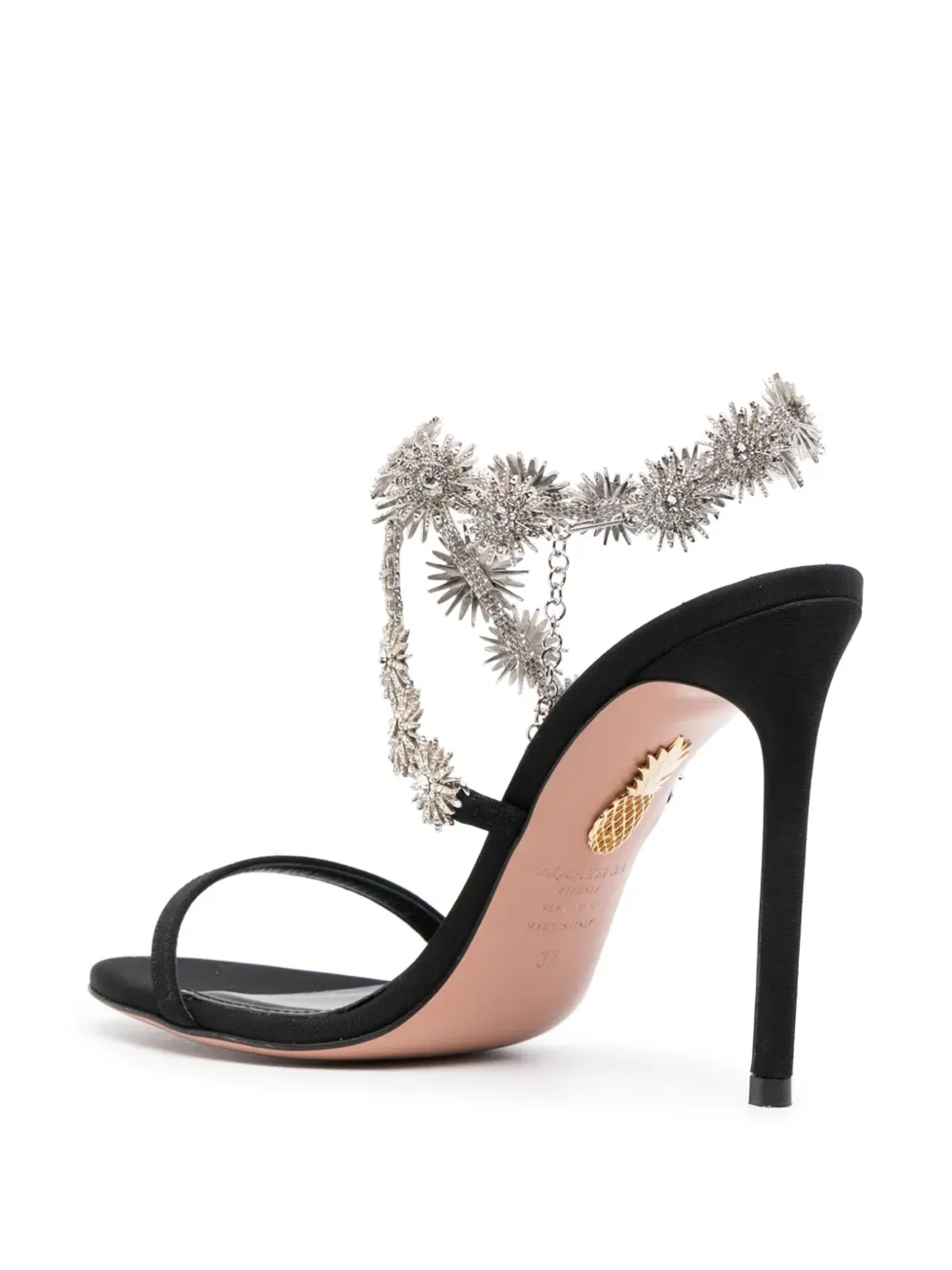 Aquazzura コメット クリスタル装飾サンダル - ブラック - 画像3