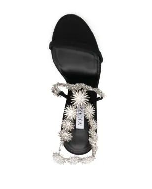 Aquazzura コメット クリスタル装飾サンダル - ブラック - サムネイル4