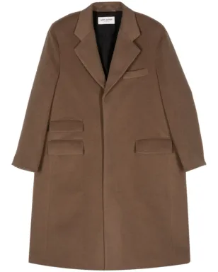 Saint Laurent シングルブレスト ウール ロングコート - サムネイル1