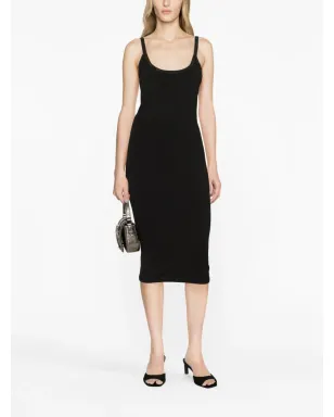 Alexander Wang クリスタル装飾のジャージードレス - ブラック - サムネイル2