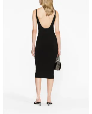 Alexander Wang クリスタル装飾のジャージードレス - ブラック - サムネイル3