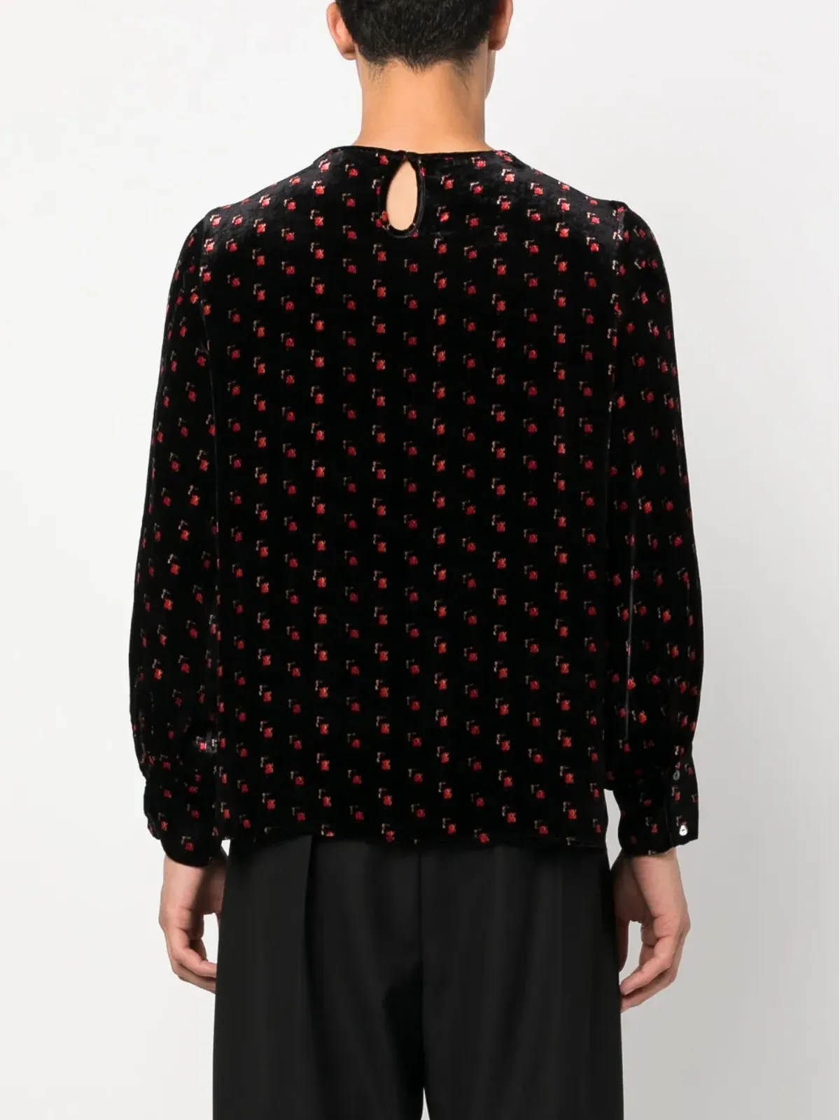 Pierre-Louis Mascia ベロア グラフィックプリント ブラウス - 画像5