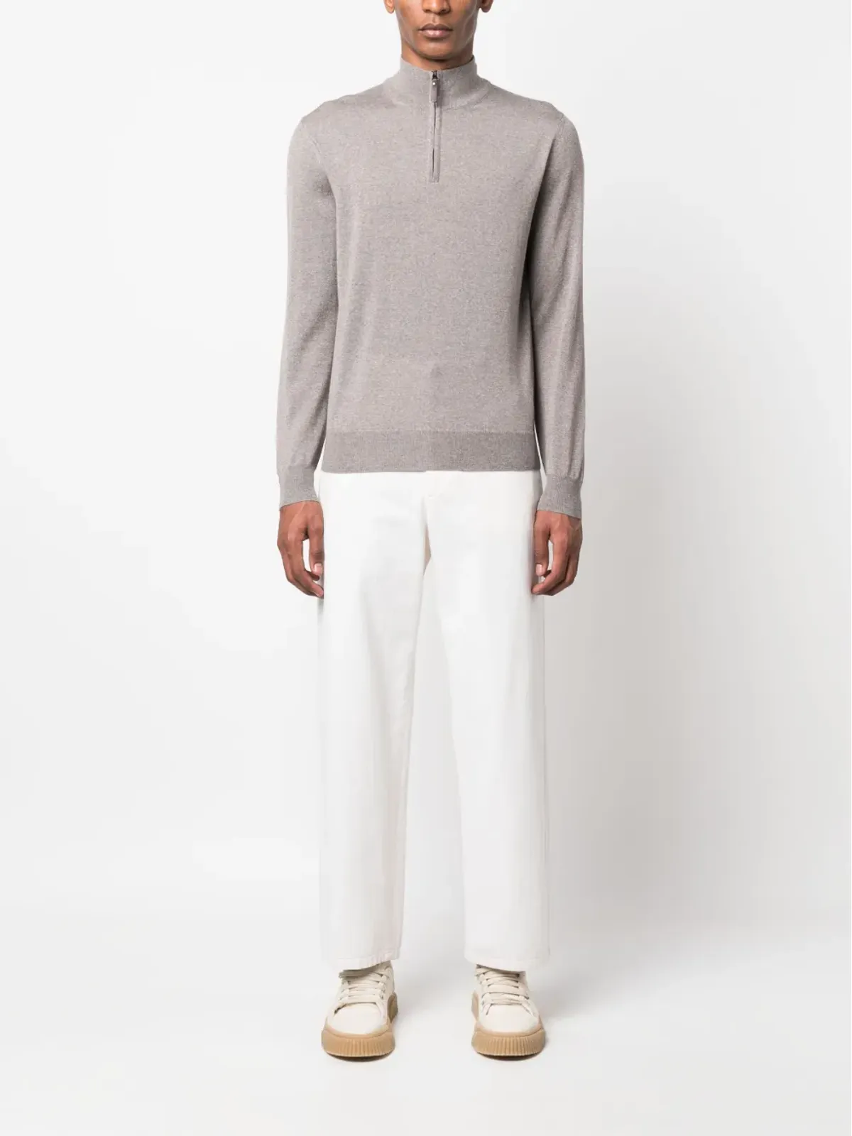 Canali ジップディテール メリノ ジャンパー - 画像2