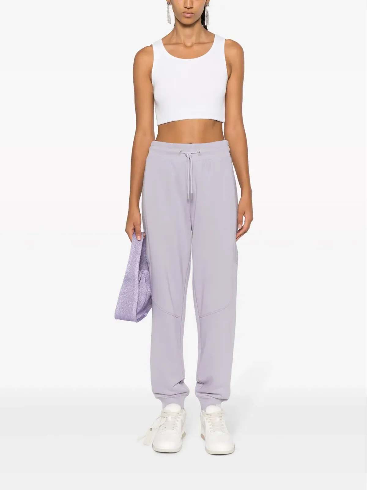 Calvin Klein Jeans タブ ジャージー トラックパンツ パープル - 画像2