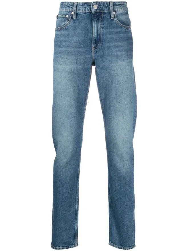 Calvin Klein Jeans Calvin Klein Jeans ロゴパッチ付きスリムカットジーンズの商品画像