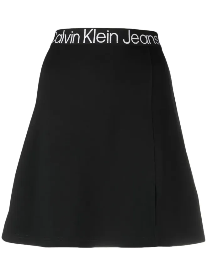 Calvin Klein Jeans Calvin Klein Jeans ロゴ入りウエストバンド ストレートスカートの商品画像