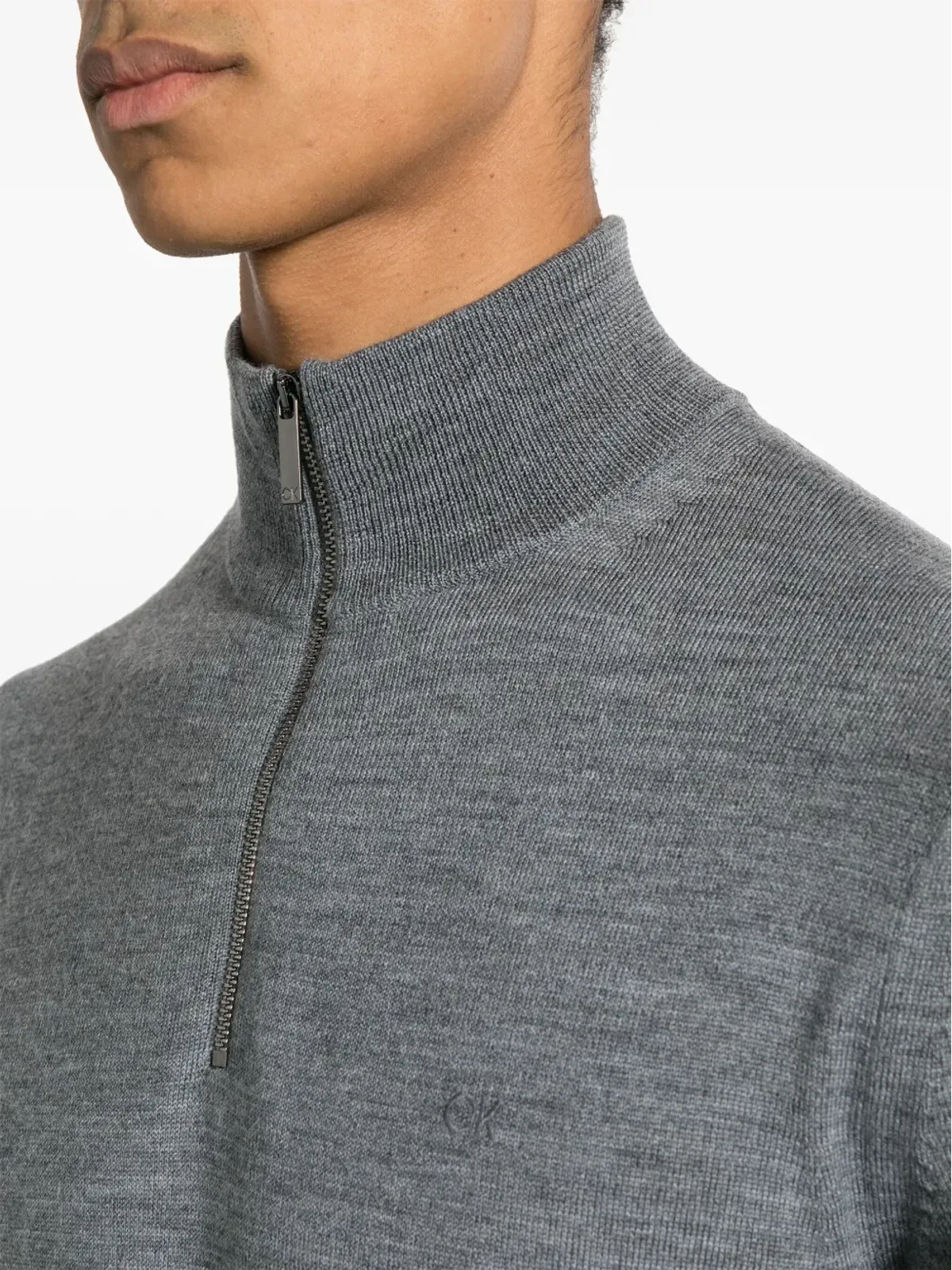 Calvin Klein 刺繍ロゴ入りウールセーター - 画像5