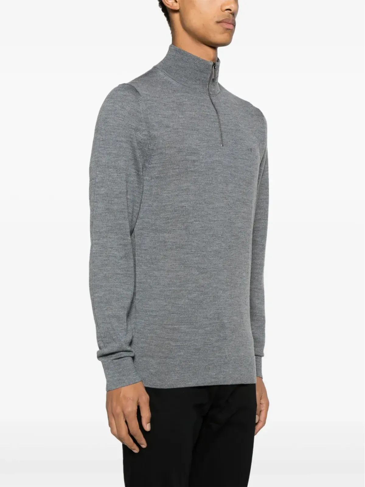Calvin Klein 刺繍ロゴ入りウールセーター - 画像3
