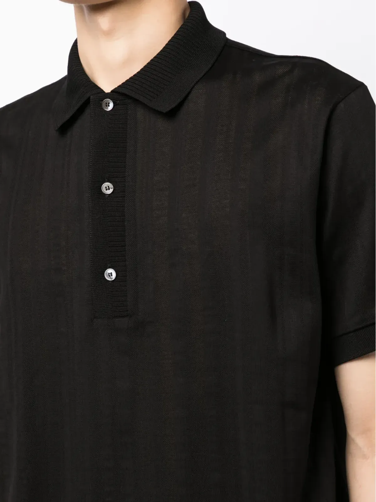 Paul Smith ストライプ入りオーガニックコットン ポロシャツ - 画像5
