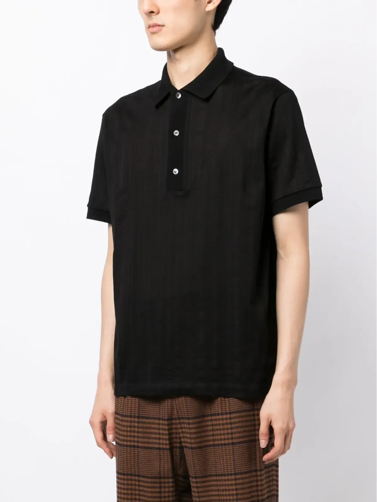 Paul Smith ストライプ入りオーガニックコットン ポロシャツ - 画像3