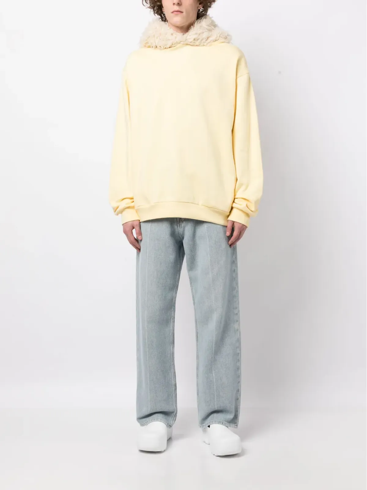 Marni フェイクファー付きコットンフーディー - 画像2