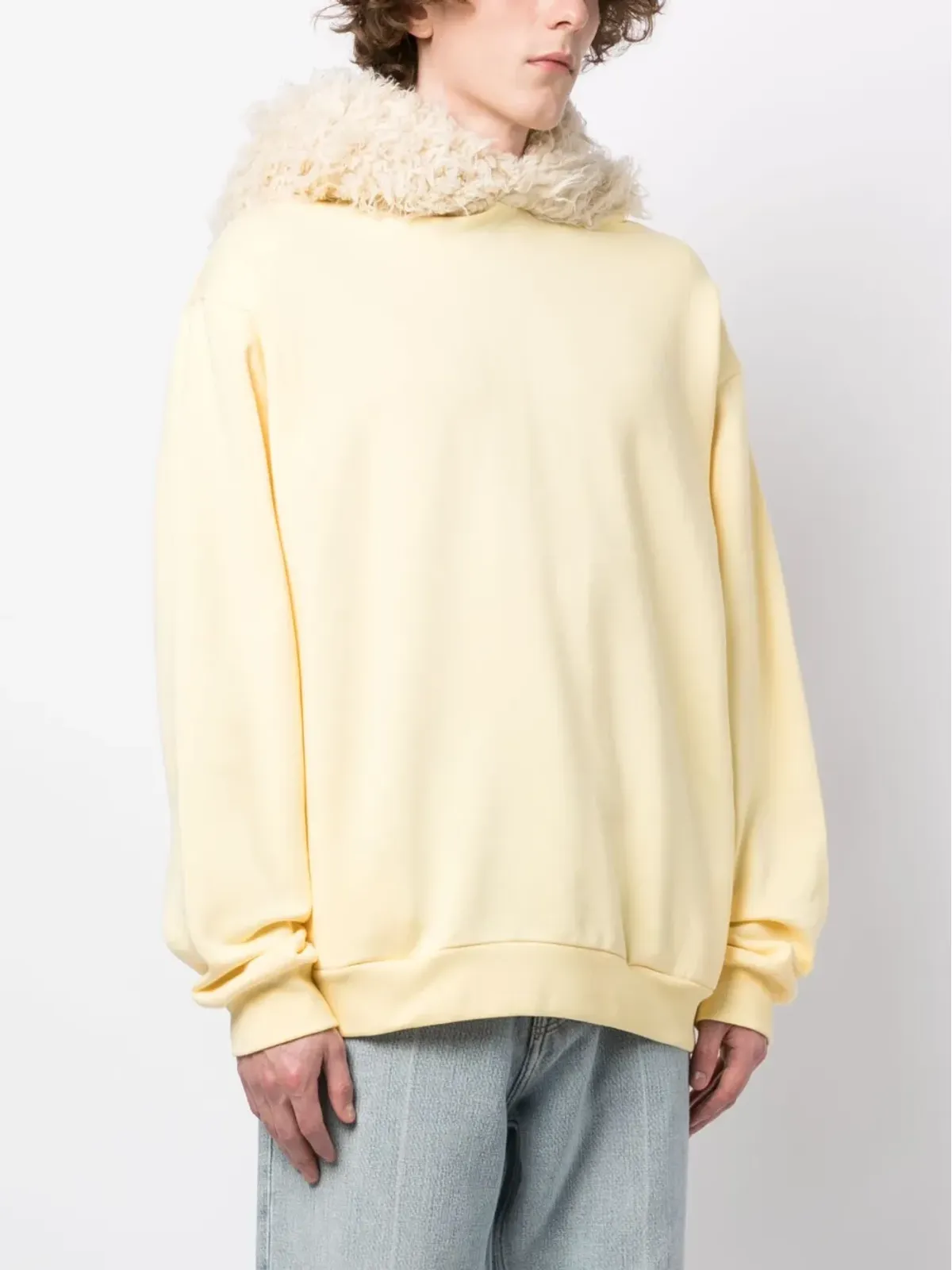 Marni フェイクファー付きコットンフーディー - 画像3