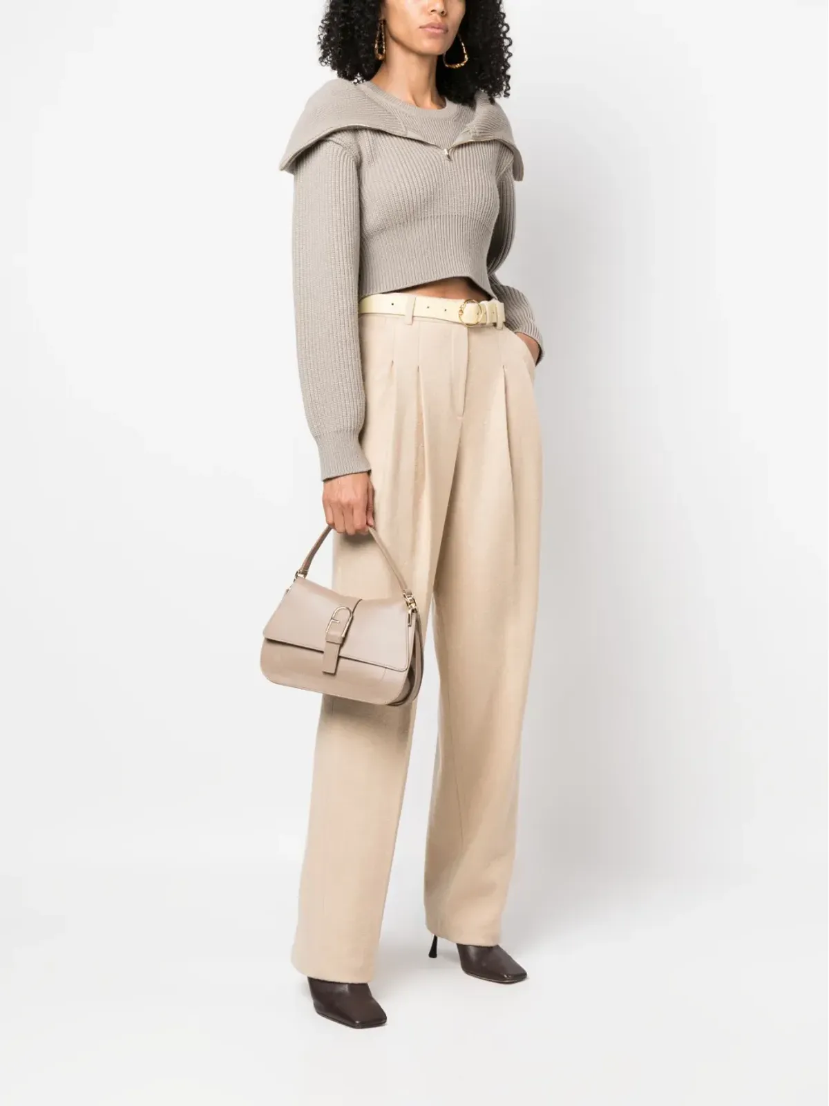 Furla Sofia ロゴプレート レザー トートバッグ - 画像2