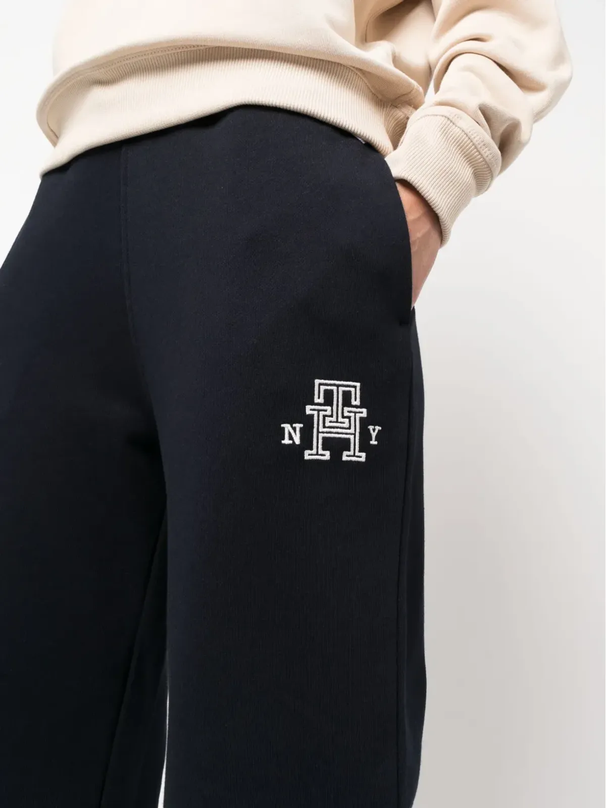 Tommy Hilfiger モノグラム刺繍入りコットン トラックパンツ - 画像5