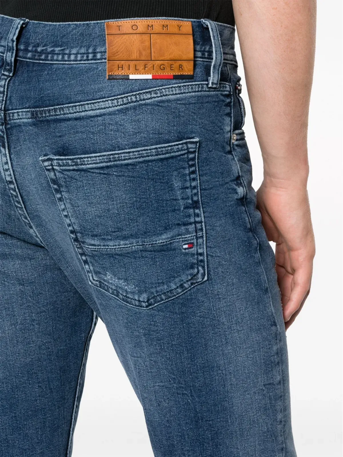 Tommy Hilfiger ミッドライズ テーパード スキニー ジーンズ - 画像5